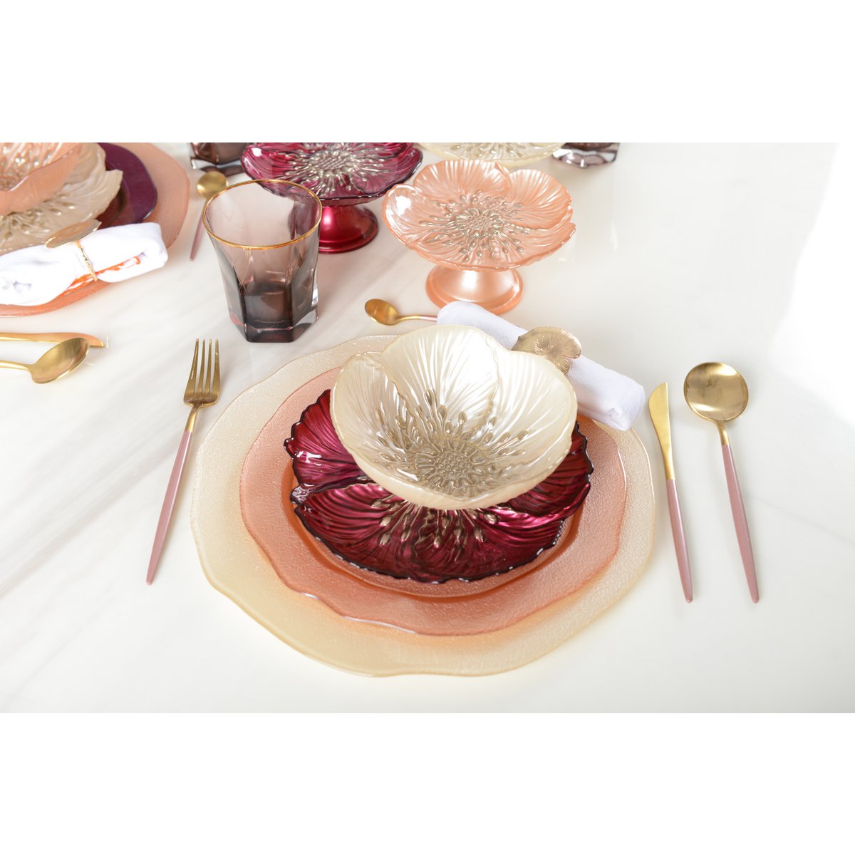 Aulica Boudoir Serveerbord Vanille – Luxe Glas Ø32,5 cm |woon-meubel.nl