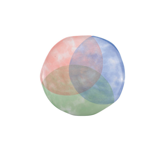 Aulica Tricolore Bord Ø26 cm – Porselein Multicolor |woon-meubel.nl