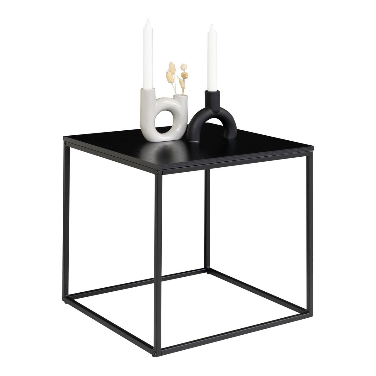 Vita Bijzettafel 45x45x45 cm zwart | woon-meubel.nl