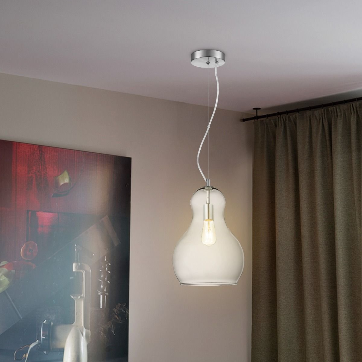Hanging lamp Bello Big - Clear - 30x30x145cm