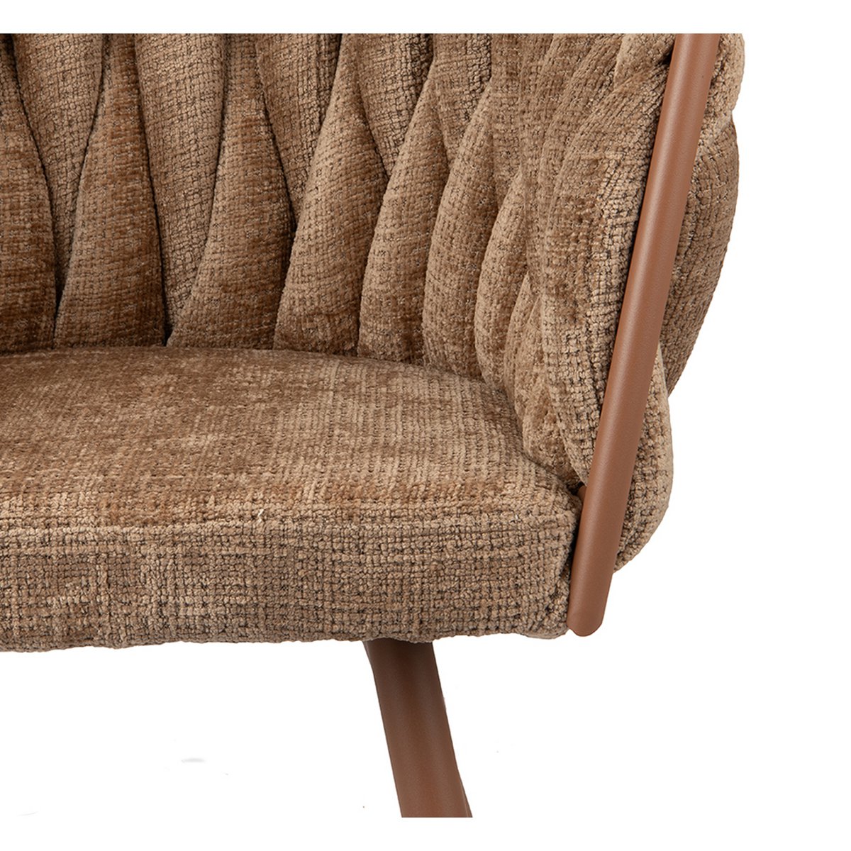 Caramel golf chair - woven pattern - set of 2