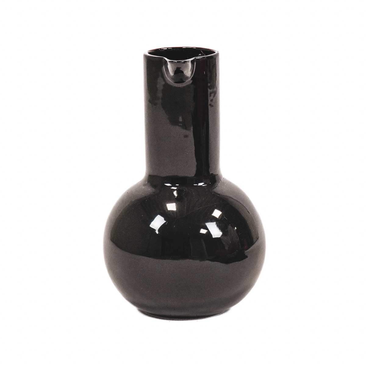 Vase - Pichet - Céramique - Noir - 17,5x17,5x27,5cm