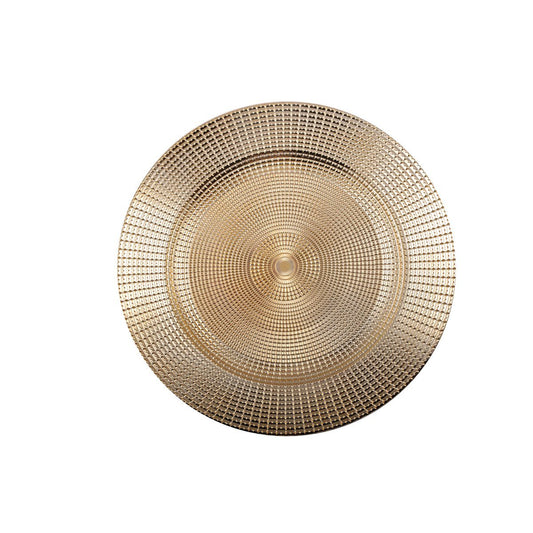 Gouden Onderbord Ø31cm - Aulica | Luxe Tafeldecoratie |woon-meubel.nl