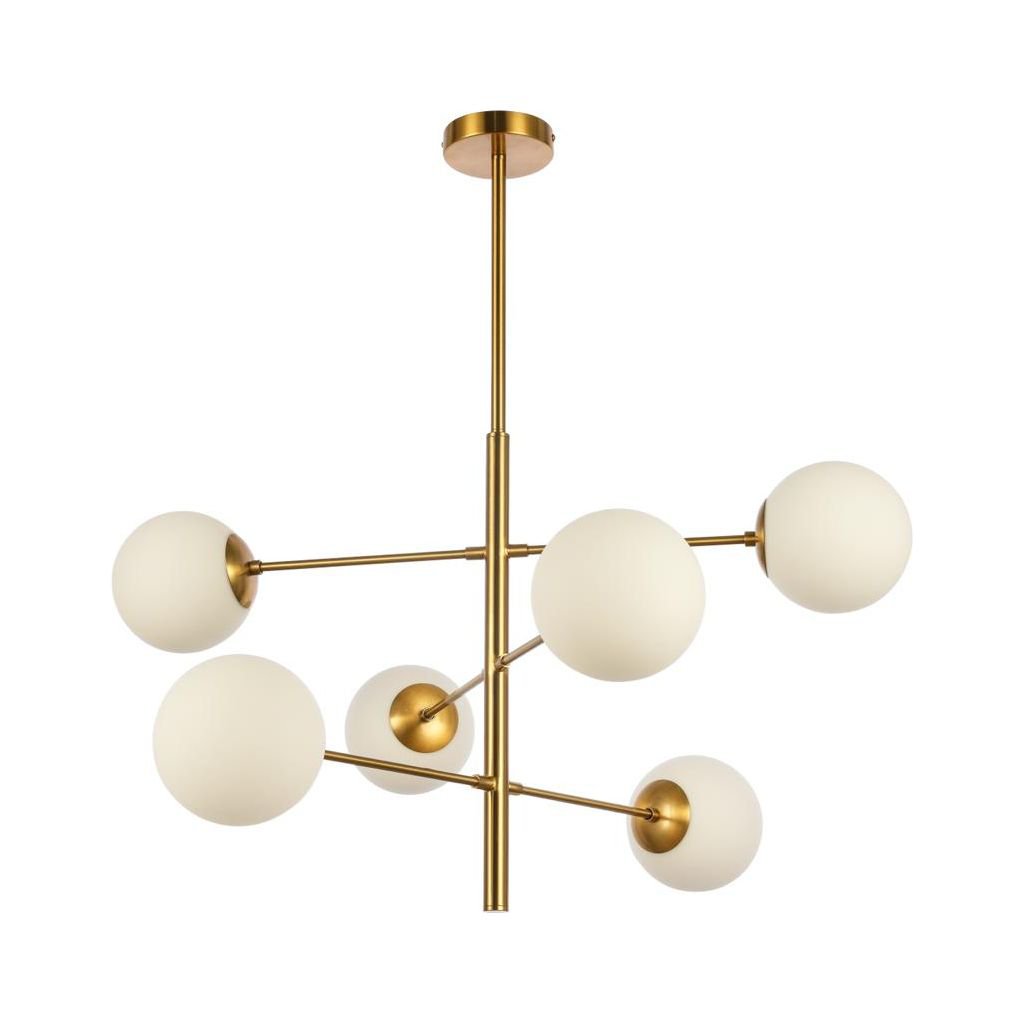 Pendant lamp Nepal White Gold 6-Light
