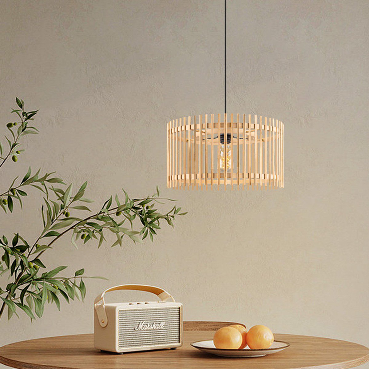 Bohemien Hanglamp Bamboe kap Ø40 x 126 cm (B X H) |woon-meubel.nl