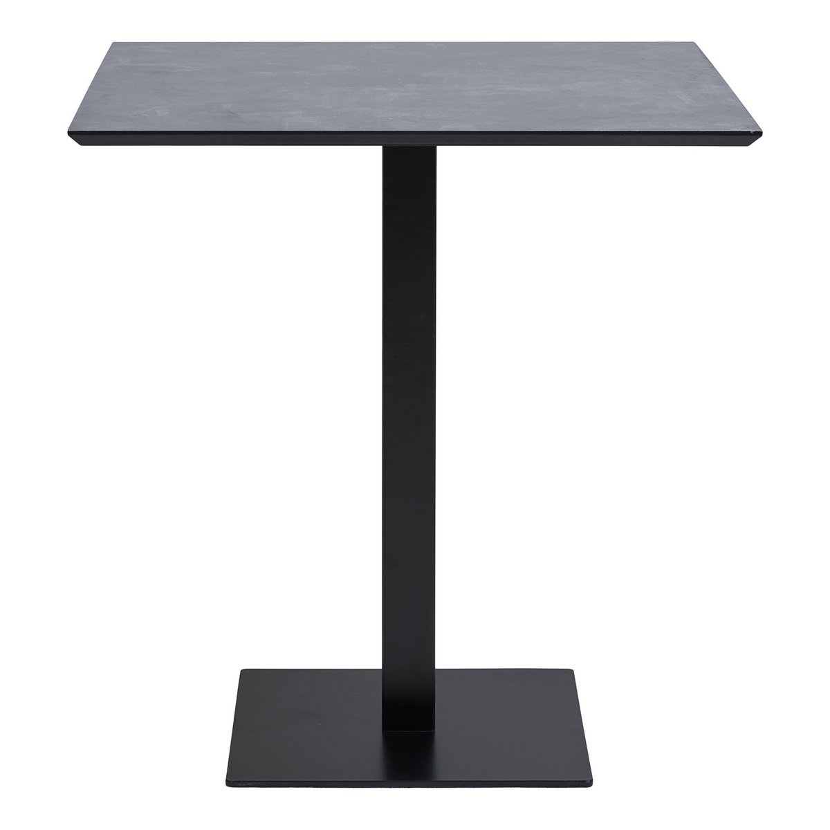 Fano cafétafel Melamine Donkere Steen Zwart Onderstel|woon-meubel.nl