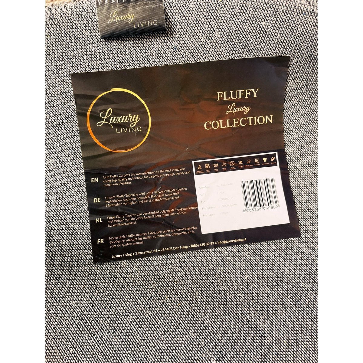 Fluffy Rug Dark Grey 80x300CM