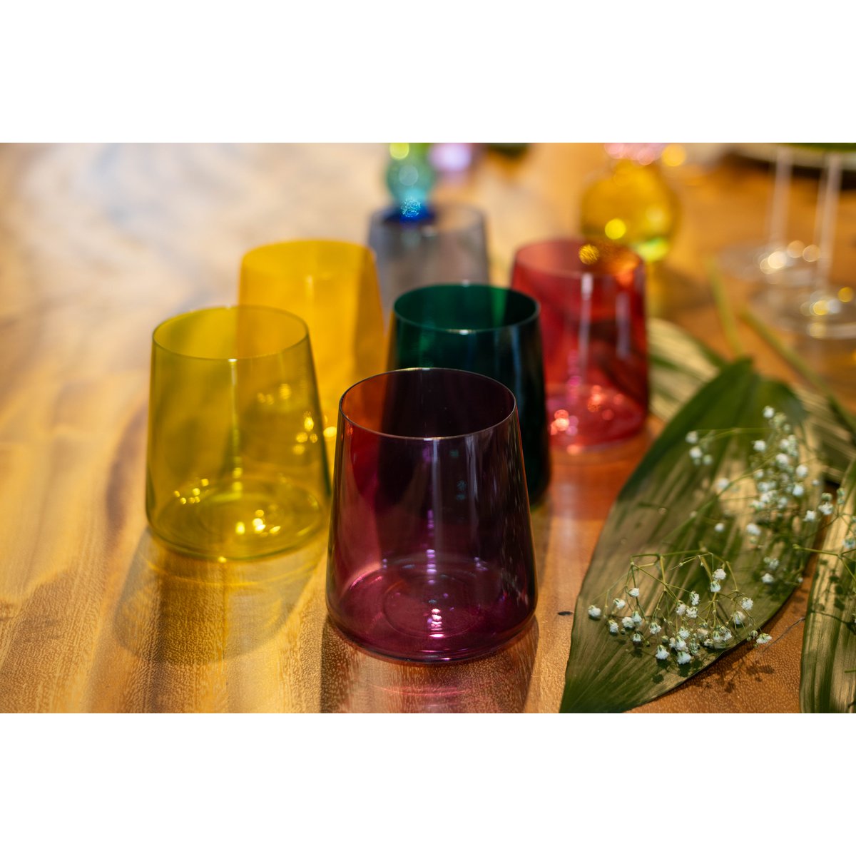 Waterglazen – Set van 6 – 300 ml – Luxe Drinkglazen – Multicolor |woon-meubel.nl