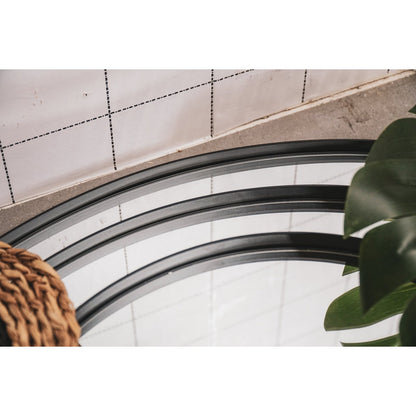 Mirror - Round Wall Mirror - Metal - Black - Ø60cm