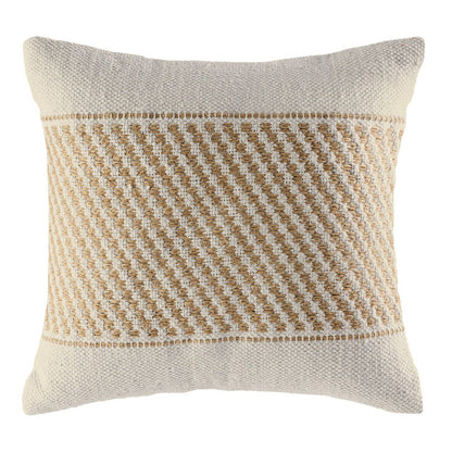 Sierkussen 40x40 cm Set van 2 – Handgemaakt van Katoen & Jute – Natuurlijke Look