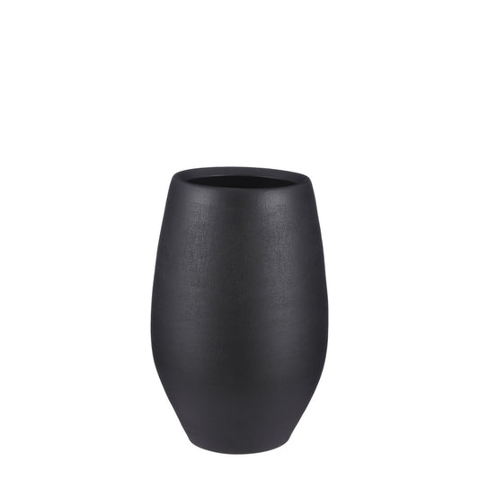 Douro vase round black matt - h40xd26cm