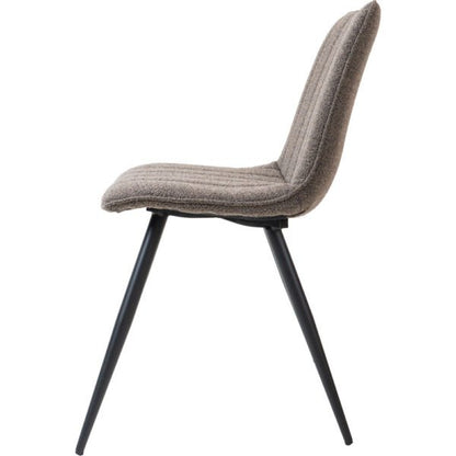 Eetkamerstoel Joppe Brown bouclé |woon-meubel.nl