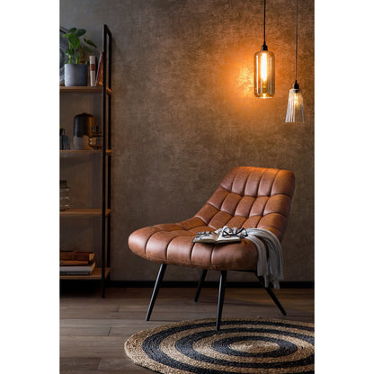 Fauteuil XXL kunstleer lichtbruin |woon-meubel.nl