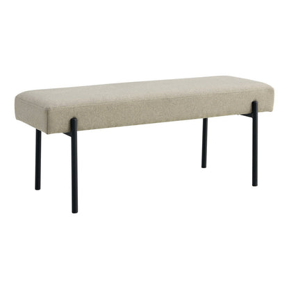 Swindon Bench - Hal bank, zand met zwarte poten |woon-meubel.nl