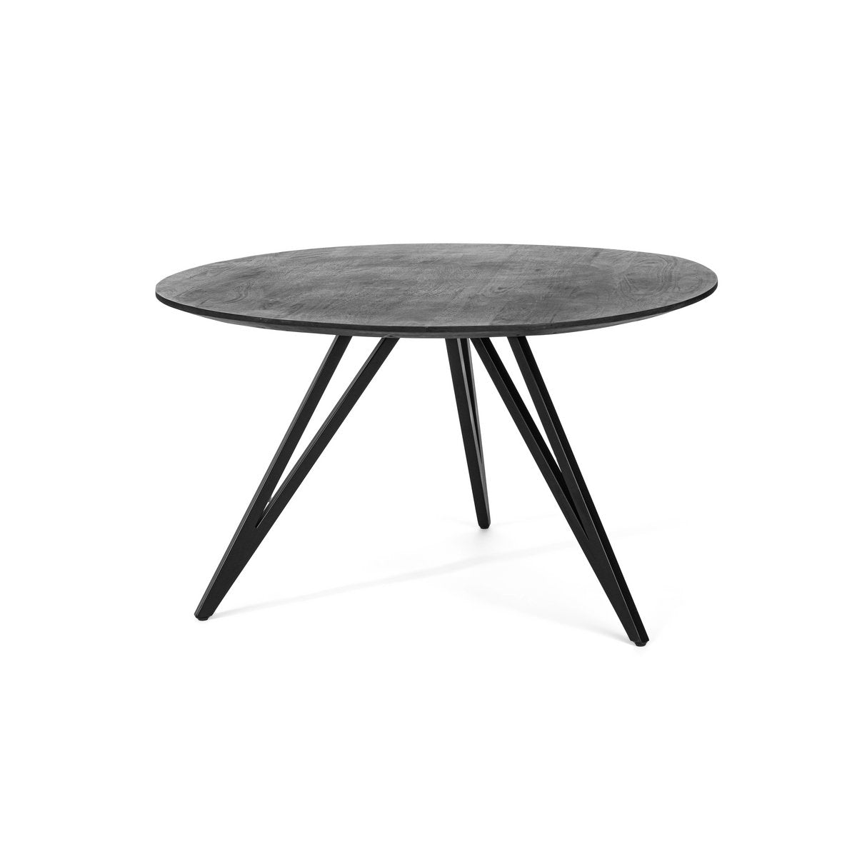 Eetkamertafel rond, 130 cm, M340 zwart