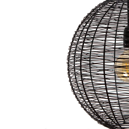 Hanglamp NATHAN mat zwart Ø45x45cm
