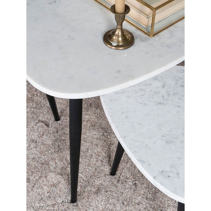 Salontafel Milou - Marmer Organische- 70 cm |woon-meubel.nl