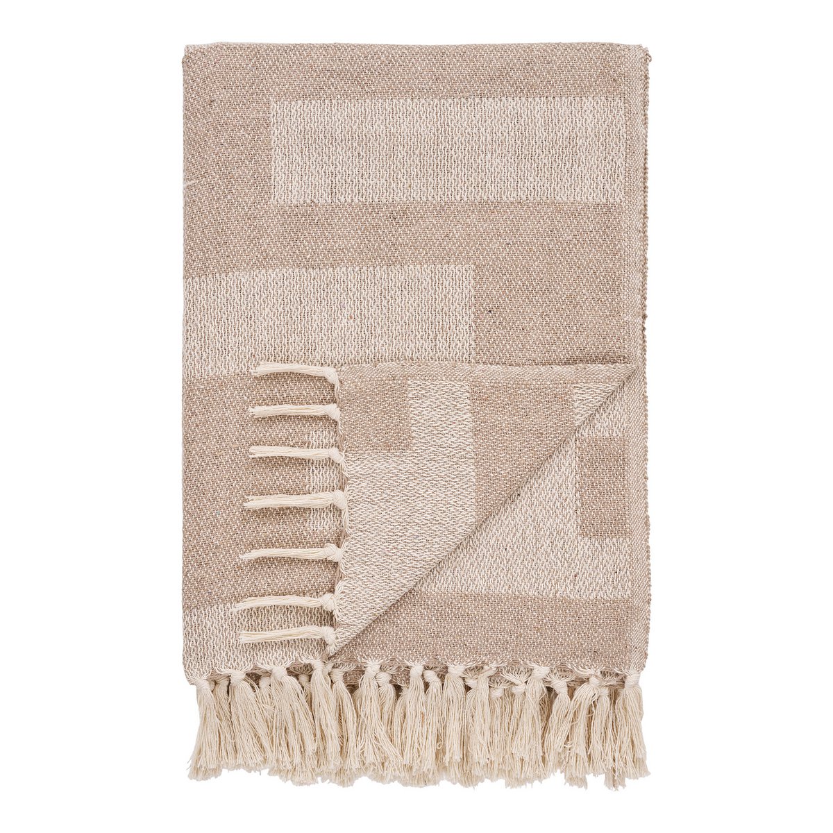 Adana Plaid - taupe/beige, katoenpolyester | woon-meubel.nl