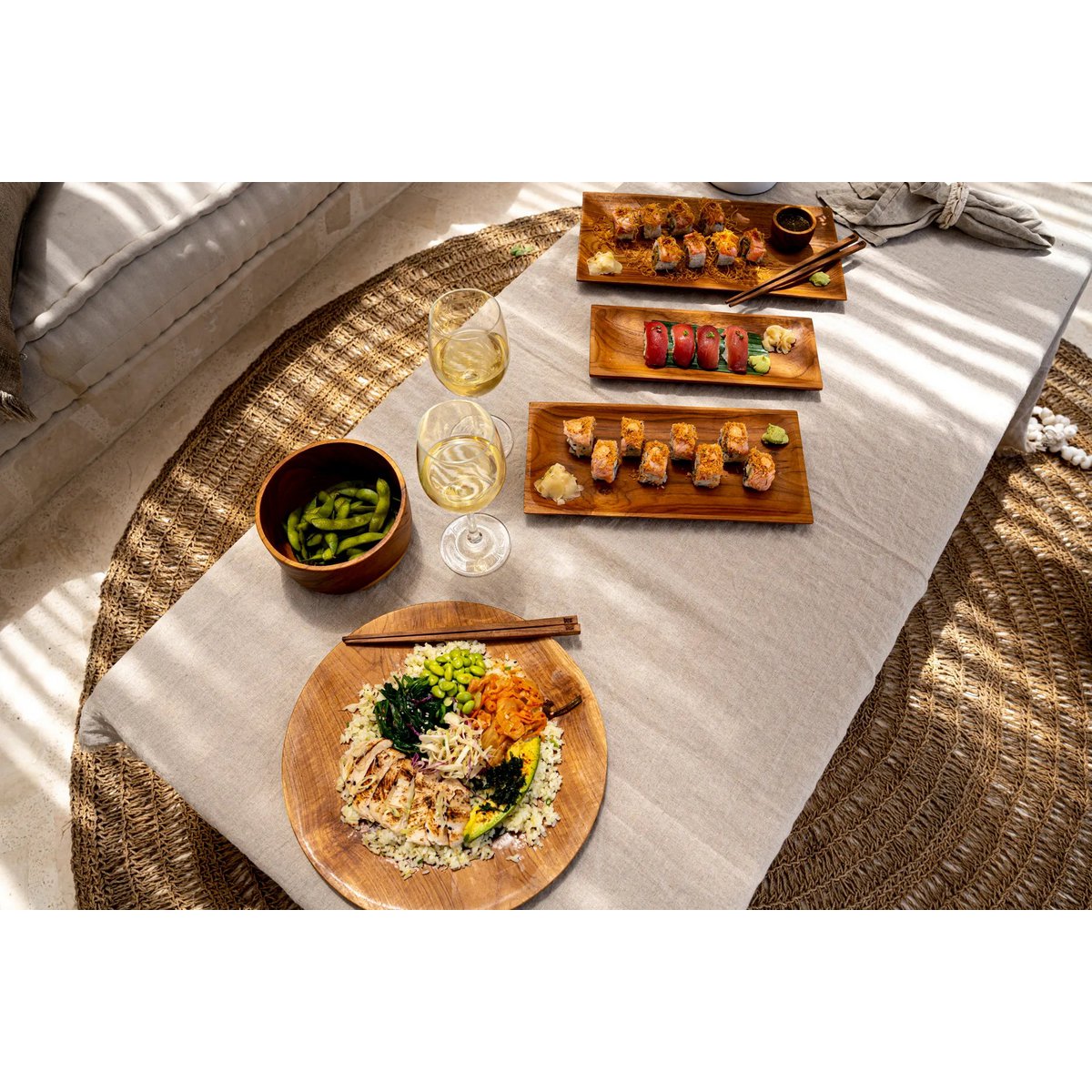 The Teak Root Sushi Plate - S