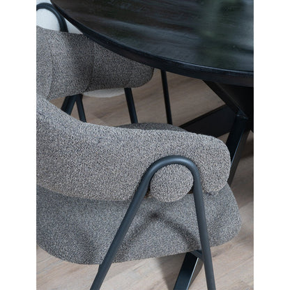 Eetkamerstoel Lio Brown, Bouclé, Luxe Design |woon-meubel.nl