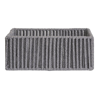 Set of 3 Storage Baskets Gray – Cotton &amp; Metal – House Nordic