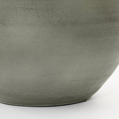 Douro Flowerpot - H23 x Ø 26 cm - Terracotta - Green