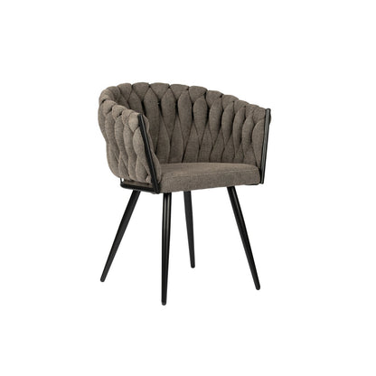 Wave stoel taupe - Set van 2 |woon-meubel.nl