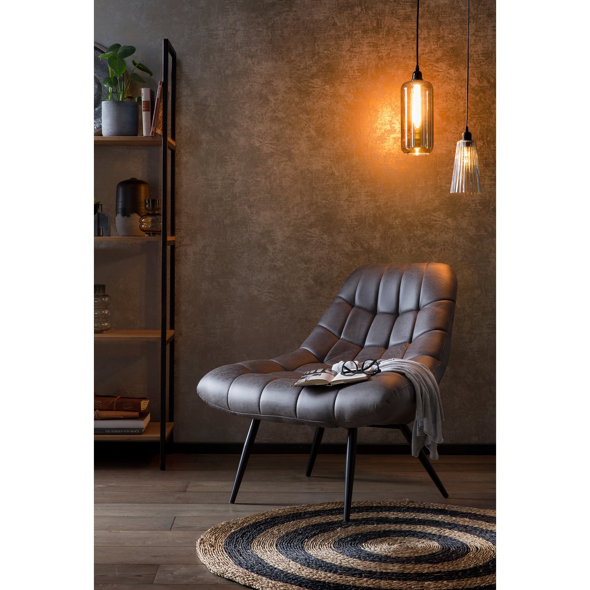 Fauteuil XXL kunstleer donkerbruin |woon-meubel.nl