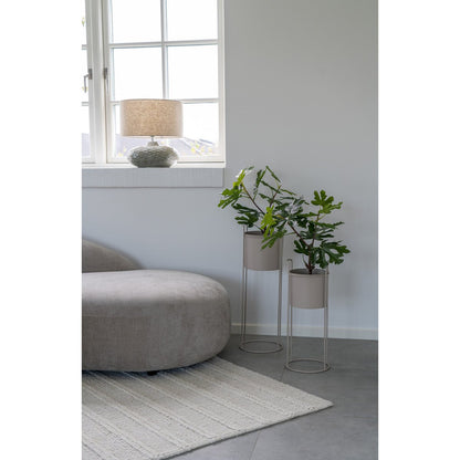 Rabo Flower Stand - Support à fleurs, acier, sable, lot de 2