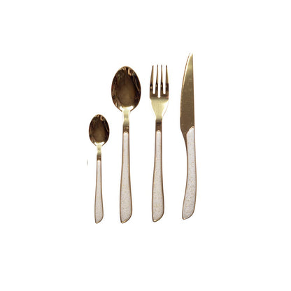 Aulica 24-delige Gouden Bestekset met Glittermouwen