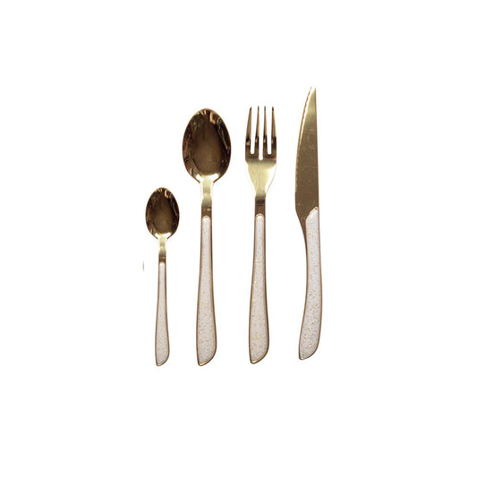 Aulica 24-delige Gouden Bestekset met Glittermouwen