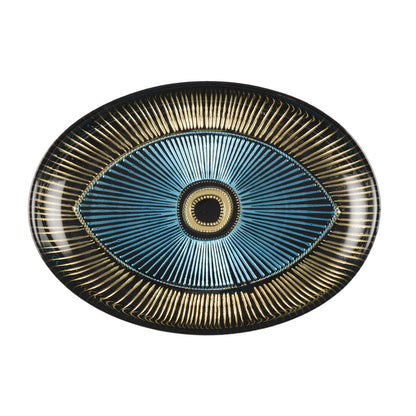 Aulica Ovale Oog-schaal – Goud – Luxe Glazen Presentatieschaal |woon-meubel.nl