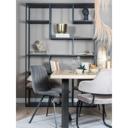 Étagère Huub en manguier noir 175 x 145 cm - Séparateur de pièce