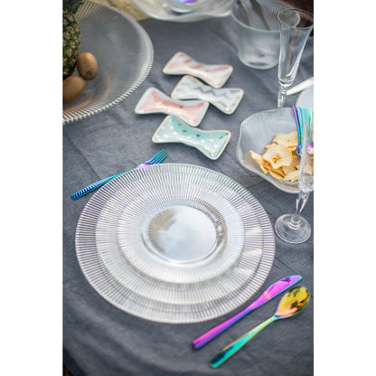 AULICA Luce White Dessertbord 21 cm – Glazen Winterbord | woon-meubel.nl