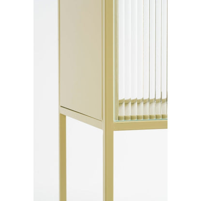 Clifton Opbergkast met Deuren - Beige, Metaal L38x 35xH90 |woon-meubel.nl