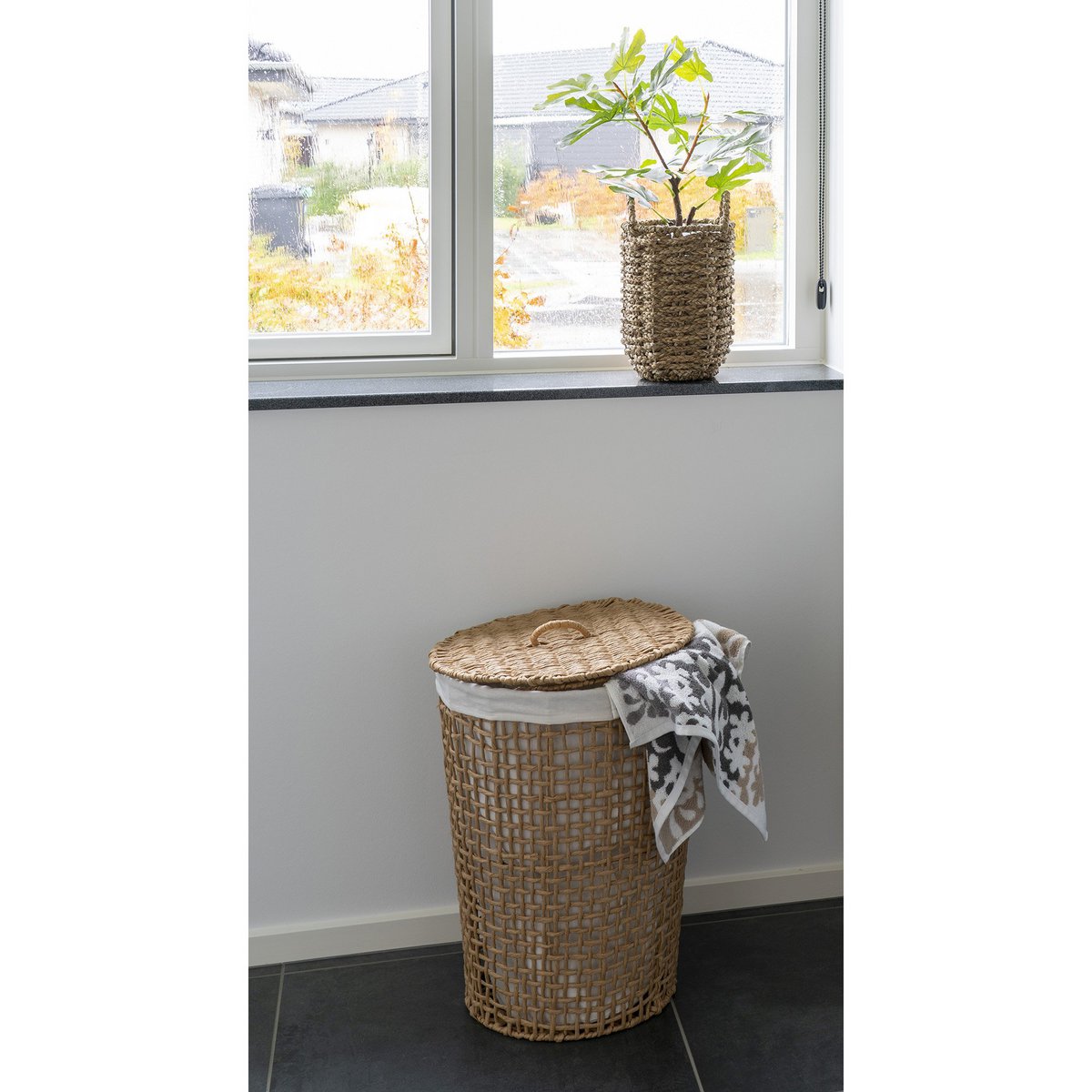 Pomal Wasmand - Wasmand, lichtbruin/wit |woon-meubel.nl