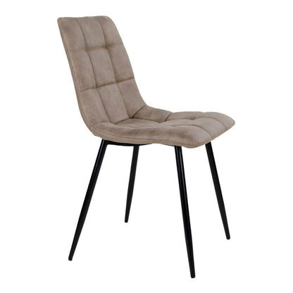 Chaise de salle à manger Middelfart - Microfibre marron clair - Lot de 2