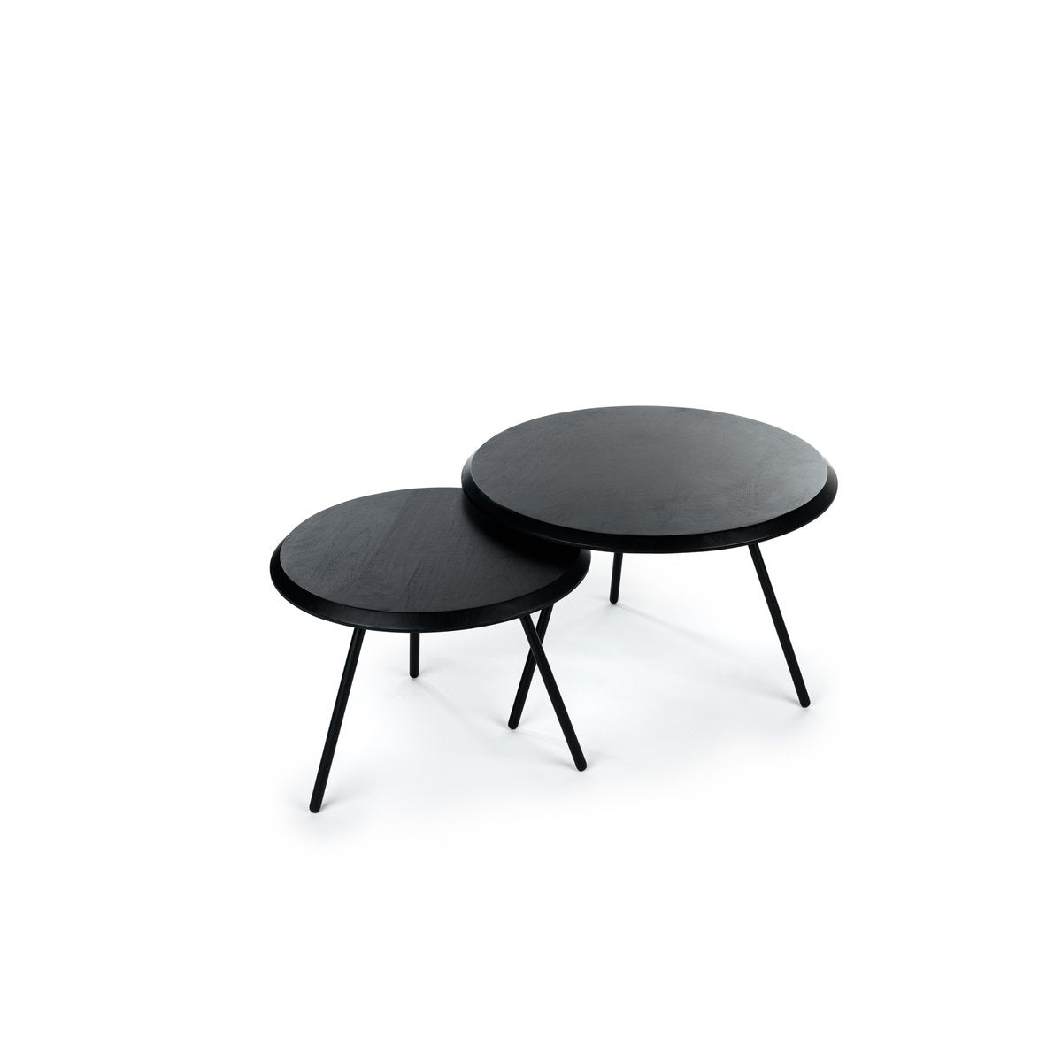 Salontafel rond, set van 2, B340 zwart