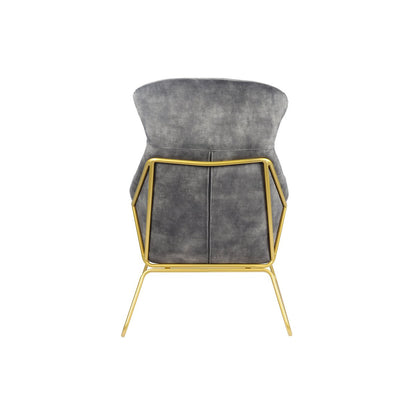 Loungestoel van grijs fluweel |woon-meubel.nl