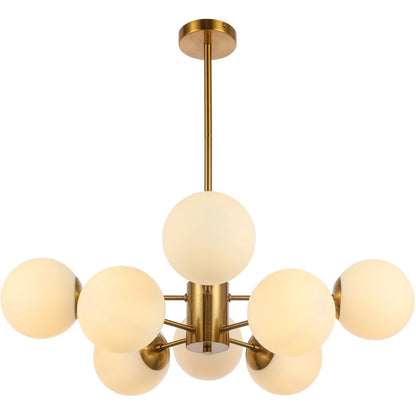 Pendant lamp Gina White Gold 8-Light