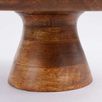 Tallo Cake Stand - H10 x Ø30 cm - 100% FSC Mango Wood - Dark Brown