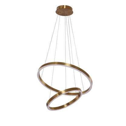Neo Copper Gold 2-Ring Hanglamp – Dimbare LED Goudkleurig |woon-meubel.nl