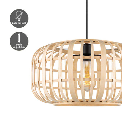 Boheemse Hanglamp Bamboe Lampenkap 40 x 126 cm |woon-meubel.nl