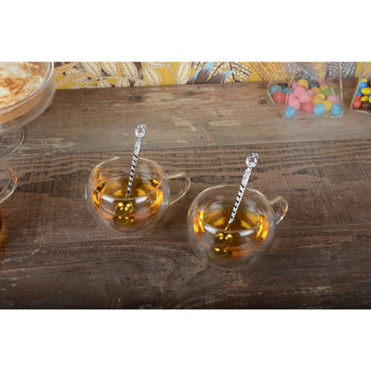 Set van 2 Dubbelwandige Glazen Thee- of Koffiebekers – 270 ml