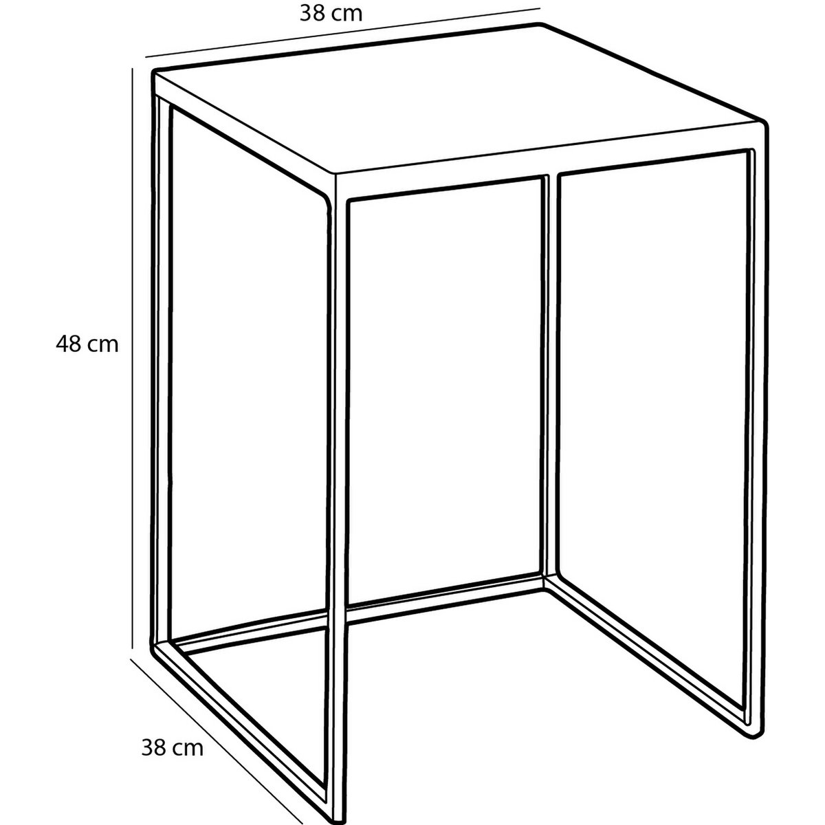 Aaron Bijzettafel voor Buiten - Set van 2 - Metaal - Roze