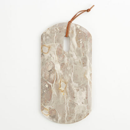 Planche à découper Finnos - L40 x l20 x H2 cm - Marbre - Beige