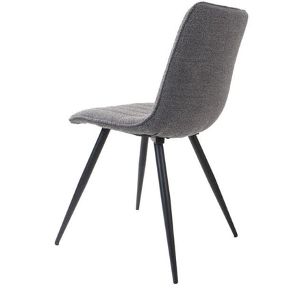 Eetkamerstoel Joppe Grey Bouclé |woon-meubel.nl