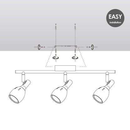 LED Surface-mounted spotlight Novi 3 - incl. dimmable LED lamp - Copper