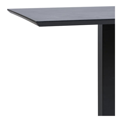 Fano cafétafel Melamine Donkere Steen Zwart Onderstel|woon-meubel.nl