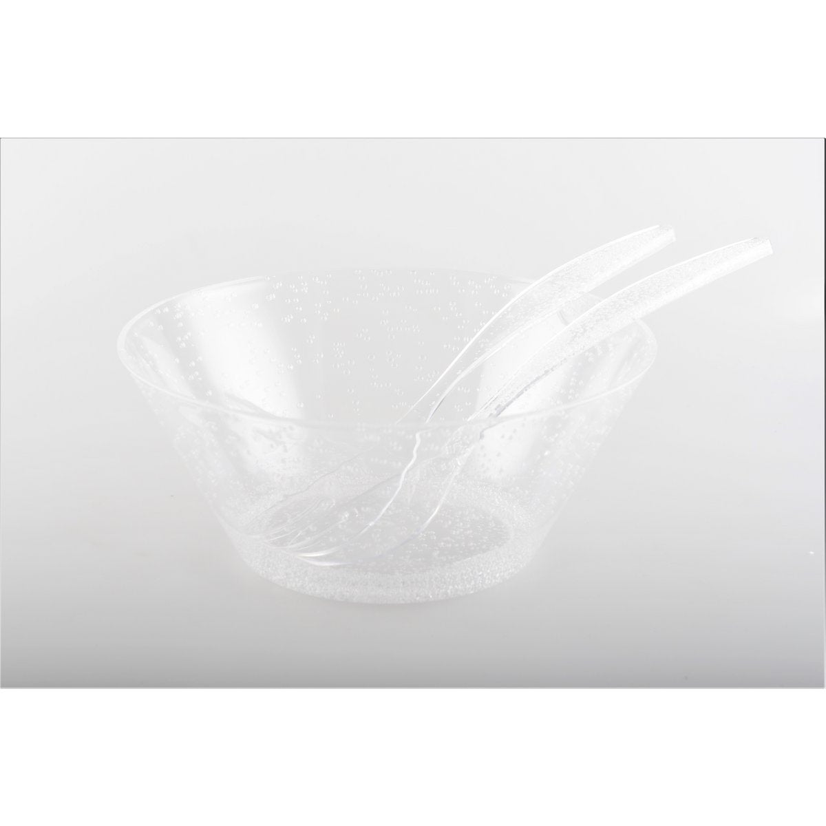 Saladebestek – Acryl Transparant met Bubbels – 30 cm